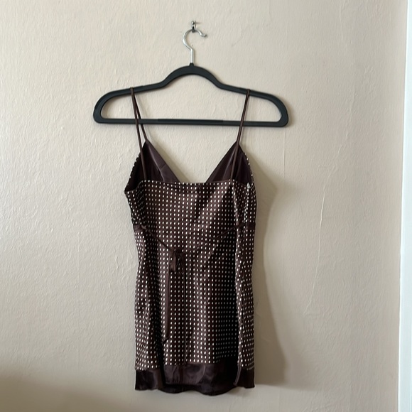 Be Mine Brown Polka Dot Tank M - Picture 6 of 10